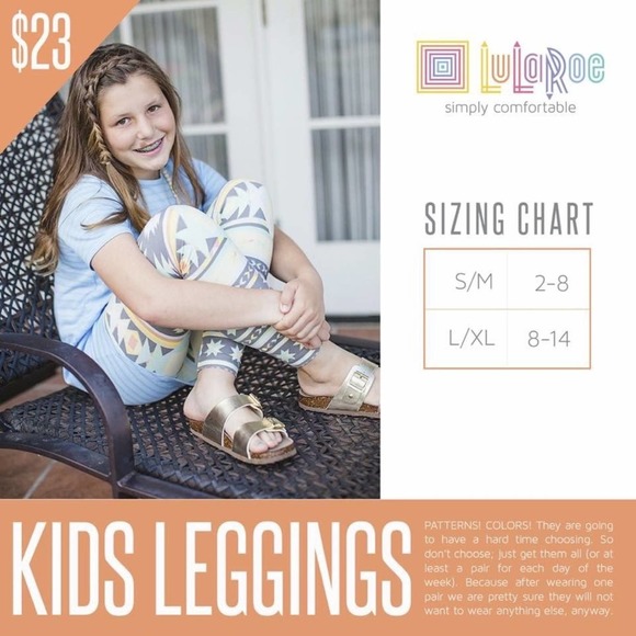 LuLaRoe L/XL Kids Christmas Leggings - Picture 4 of 4
